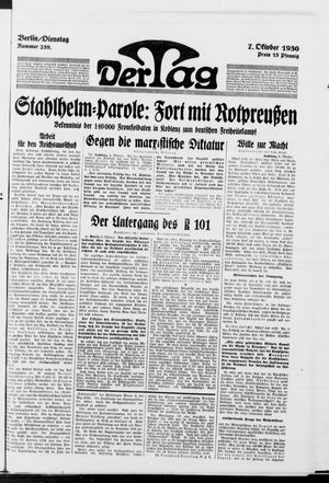 Der Tag vom 07.10.1930
