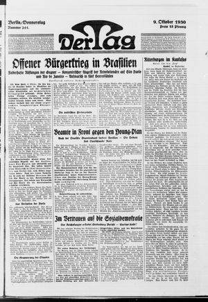 Der Tag vom 09.10.1930
