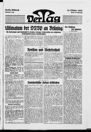 Der Tag vom 15.10.1930