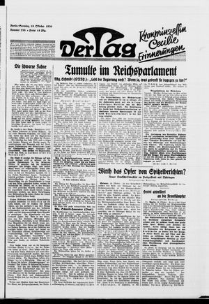 Der Tag vom 19.10.1930
