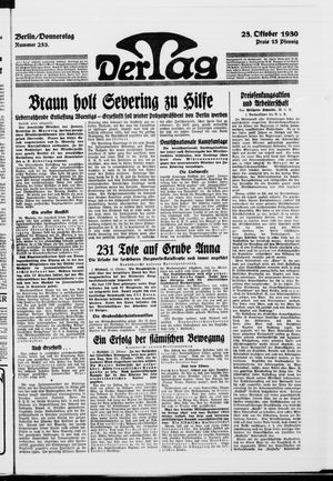 Der Tag vom 23.10.1930