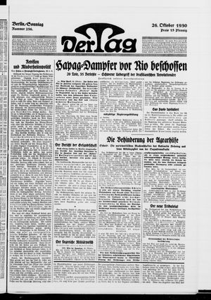 Der Tag vom 26.10.1930