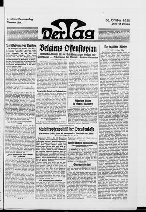 Der Tag vom 30.10.1930