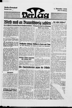 Der Tag vom 01.11.1930
