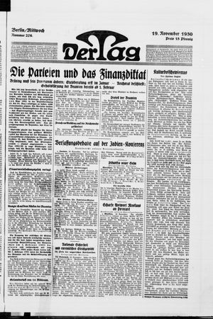 Der Tag vom 19.11.1930