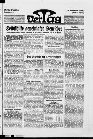 Der Tag vom 25.11.1930
