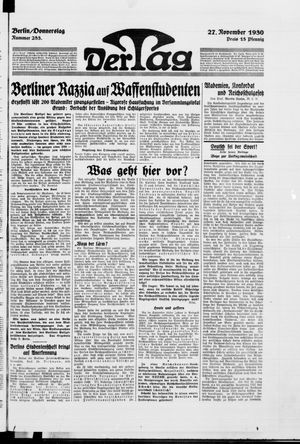 Der Tag vom 27.11.1930