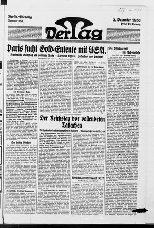 Der Tag vom 02.12.1930