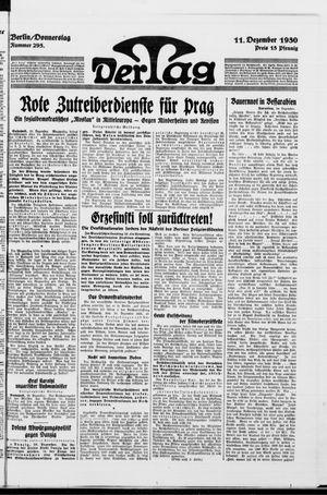 Der Tag vom 11.12.1930