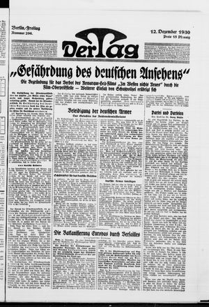 Der Tag vom 12.12.1930