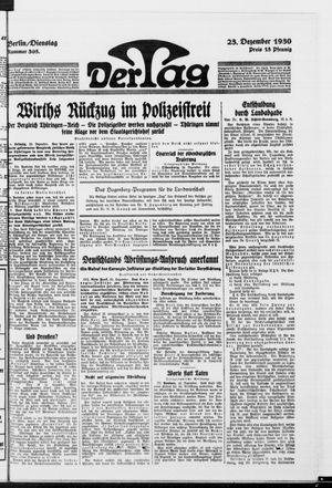 Der Tag vom 23.12.1930
