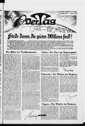 Der Tag vom 25.12.1930