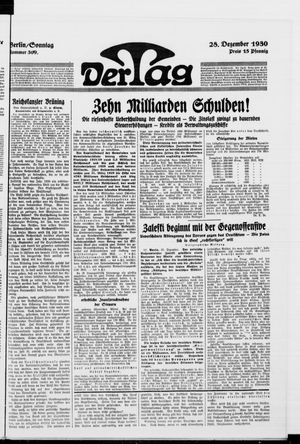 Der Tag vom 28.12.1930