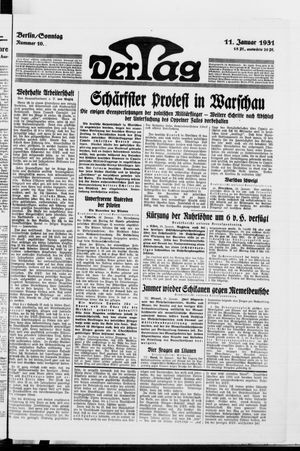 Der Tag vom 11.01.1931