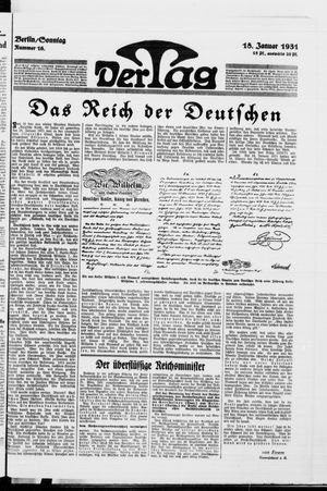 Der Tag on Jan 18, 1931