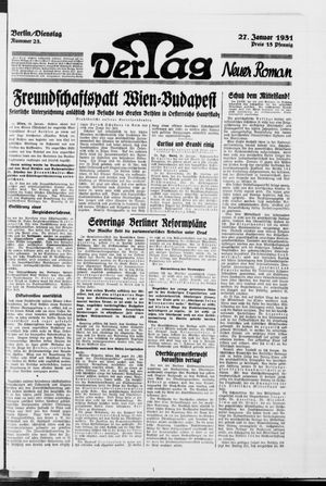Der Tag on Jan 27, 1931