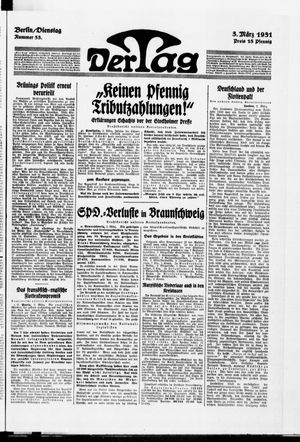Der Tag vom 03.03.1931