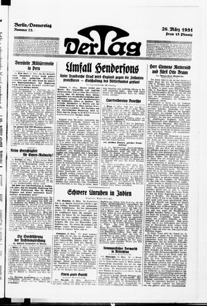 Der Tag vom 26.03.1931