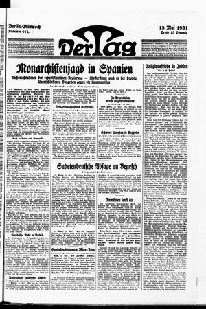 Der Tag vom 13.05.1931