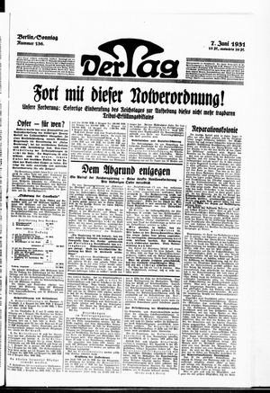 Der Tag vom 07.06.1931