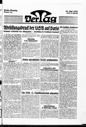 Der Tag vom 16.06.1931