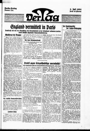 Der Tag vom 03.07.1931