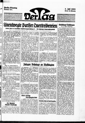 Der Tag vom 07.07.1931