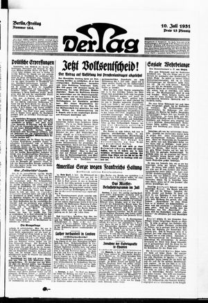 Der Tag on Jul 10, 1931