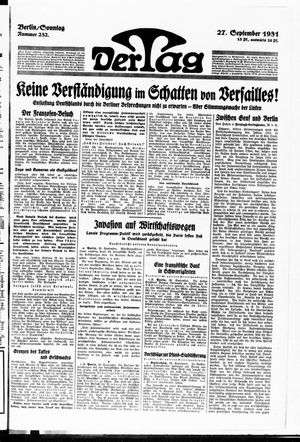 Der Tag vom 27.09.1931