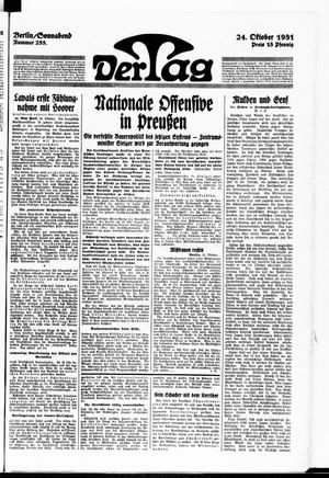 Der Tag vom 24.10.1931