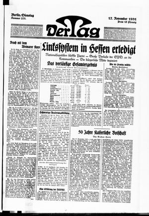 Der Tag vom 17.11.1931