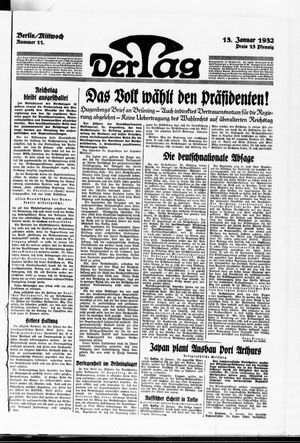 Der Tag vom 13.01.1932
