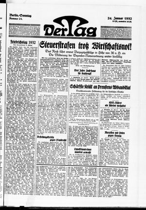 Der Tag on Jan 24, 1932