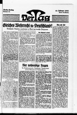 Der Tag vom 19.02.1932