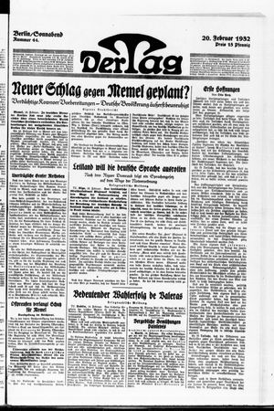 Der Tag on Feb 20, 1932