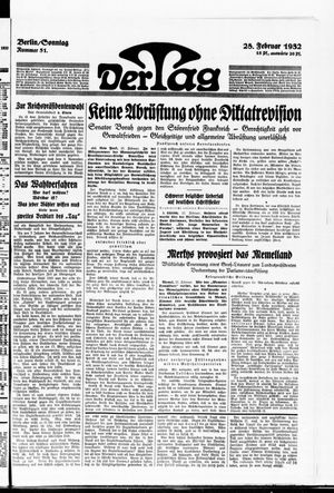 Der Tag vom 28.02.1932