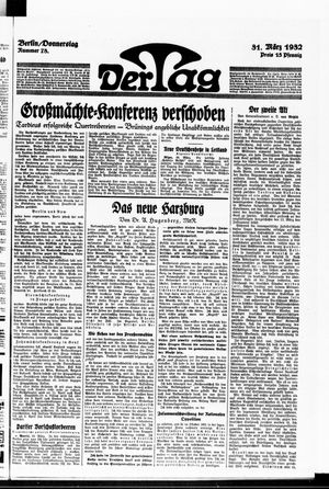 Der Tag vom 31.03.1932