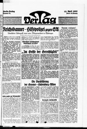 Der Tag on Apr 15, 1932