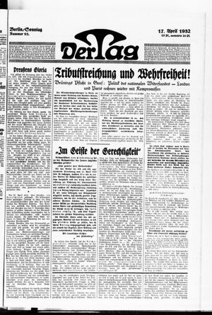 Der Tag on Apr 17, 1932