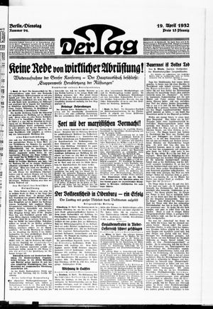 Der Tag vom 19.04.1932