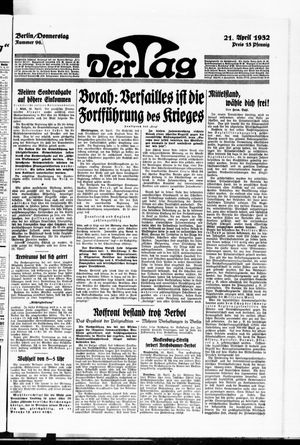 Der Tag vom 21.04.1932