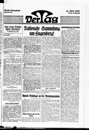 Der Tag vom 23.04.1932
