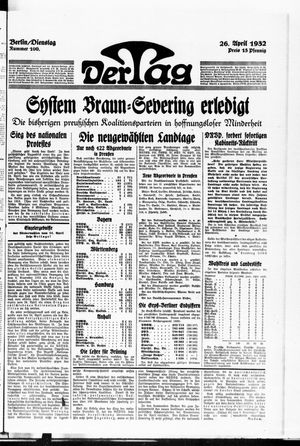 Der Tag on Apr 26, 1932