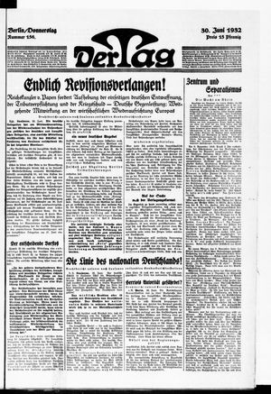 Der Tag vom 30.06.1932