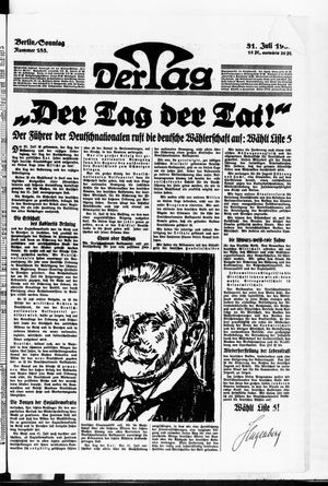 Der Tag vom 31.07.1932