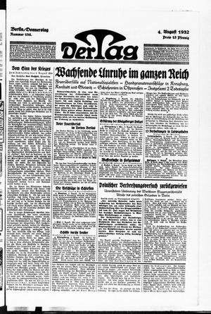 Der Tag vom 04.08.1932