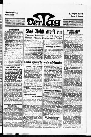 Der Tag vom 05.08.1932