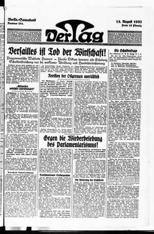 Der Tag vom 13.08.1932