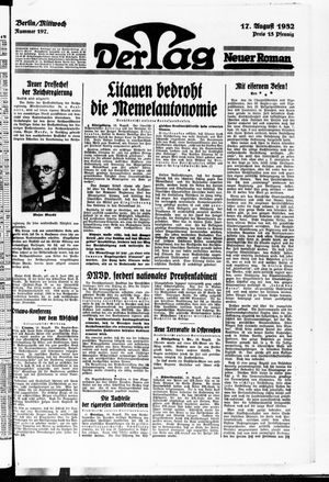 Der Tag vom 17.08.1932
