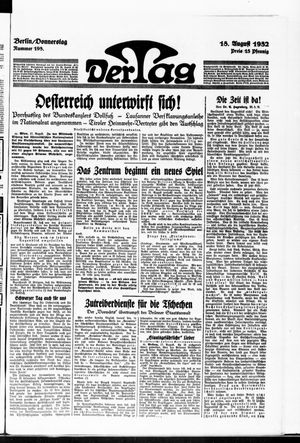 Der Tag vom 18.08.1932
